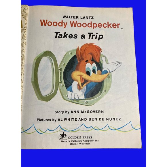 Little Golden Book Woody Woodpecker Takes a Trip by Walter Lantz Children's Book - Picture 4 of 13